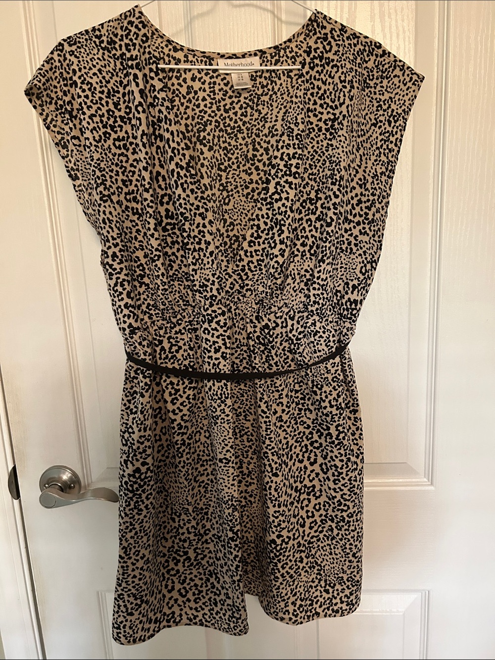 Animal Print  Maternity Blouse in Beige and Black
